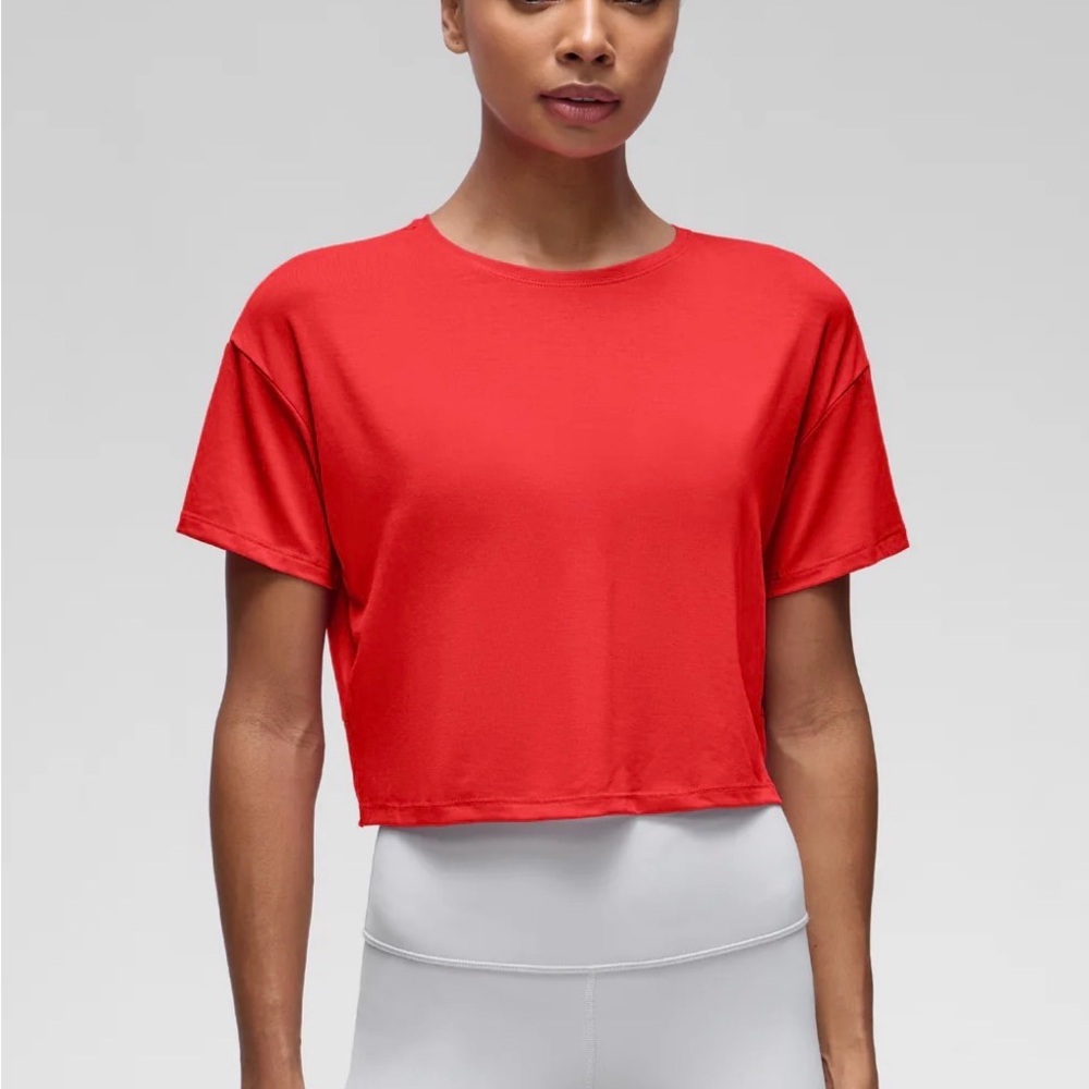 CRZ Yoga Open Back Cropped Short Sleeve